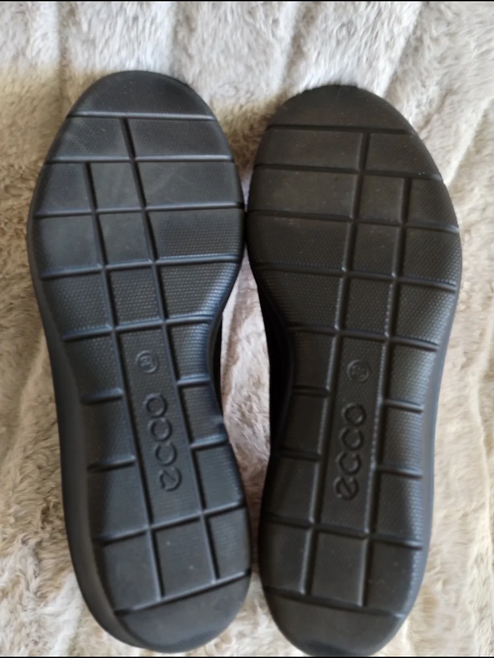 ECCO Black Stretch Fabric Slip-On Flats Women’s EU 39 Comfort Casual Shoes